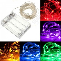 10M 100 LED Silver Wire Fairy String Light Battery Powered Waterproof Christmas Party Decor 10M 100 LED Silver Wire Fairy String Light Battery Powered Waterproof Christmas Party Decor