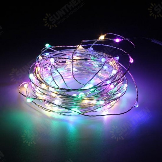 10M 100 LED Silver Wire Waterproof Fairy String Light Xmas Lamp With Adapter