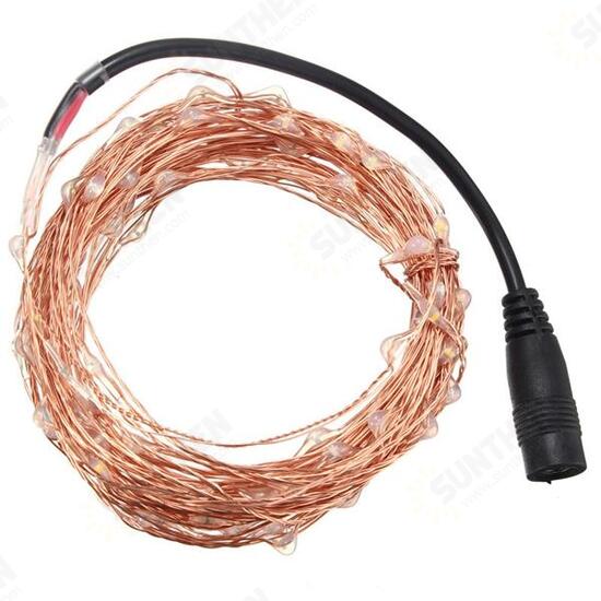 10M 100 LED Warm White String Fairy Light DC12V Waterproof Copper Wire Christmas