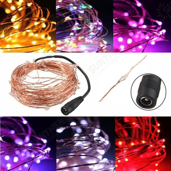 10M 100 LED Warm White String Fairy Light DC12V Waterproof Copper Wire Christmas