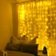 10M 100LED White Warm White Colorful Yellow Blue Window Curtain String Holiday Light Christmas Decor