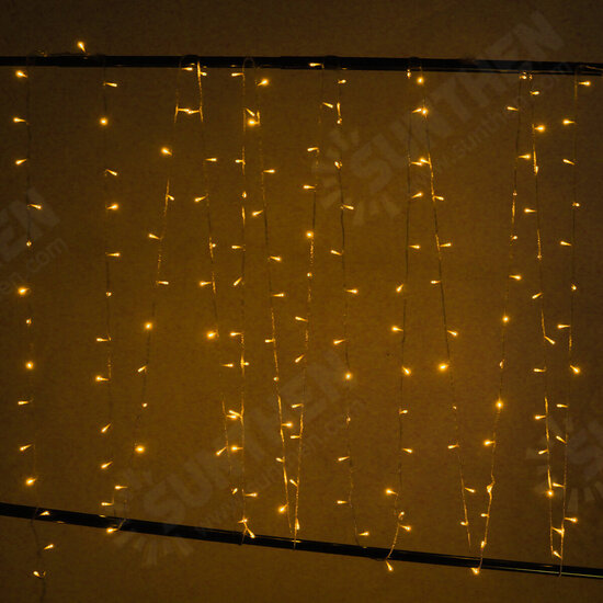 10M 100LED White Warm White Colorful Yellow Blue Window Curtain String Holiday Light Christmas Decor