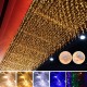 10M 100LED White Warm White Colorful Yellow Blue Window Curtain String Holiday Light Christmas Decor