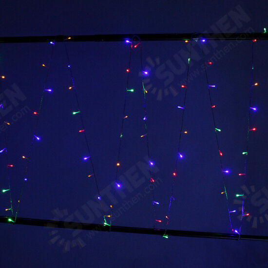 10M 100LED White Warm White Colorful Yellow Blue Window Curtain String Holiday Light Christmas Decor