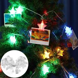 10M 8 Modes 38 LED Star Photo Clip Hanging Peg Fairy String Light for Wedding DIY Ins Decor AC220V 10M 8 Modes 38 LED Star Photo Clip Hanging Peg Fairy String Light for Wedding DIY Ins Decor AC220V