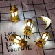 10PCS Battery Supply Moon Shape Eid Ramadan Islamic LED String Light Indoor Home Party Decor