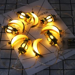 10PCS Battery Supply Moon Shape Eid Ramadan Islamic LED String Light Indoor Home Party Decor 10PCS Battery Supply Moon Shape Eid Ramadan Islamic LED String Light Indoor Home Party Decor