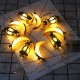 10PCS Battery Supply Moon Shape Eid Ramadan Islamic LED String Light Indoor Home Party Decor