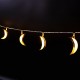 10PCS Golden Moon Shape Eid Ramadan LED String Light Lamp Islamic Indoor Home Party Decor