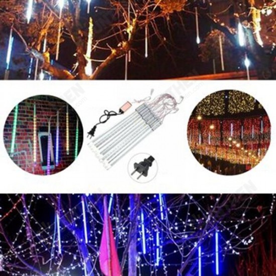 10Tubes 30cm 300LED Meteor Shower Rain Light Christmas Xmas Tree Decor with Driver US Plug