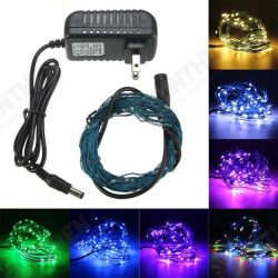 10m 100LED 33Ft LED Light String Fairy Lamp for Xmas + US Power Adapter DC 12V 10m 100LED 33Ft LED Light String Fairy Lamp for Xmas + US Power Adapter DC 12V
