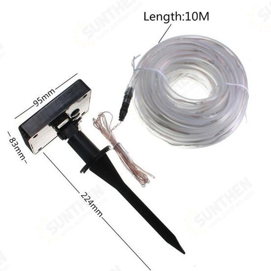 10m 100LEDs Solar Rope Tube Lights Led String Strip Waterproof Christmas Party Decor 10m 100LEDs Solar Rope Tube Lights Led String Strip Waterproof Christmas Party Decor
