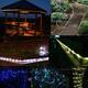 10m 100LEDs Solar Rope Tube Lights Led String Strip Waterproof Christmas Party Decor