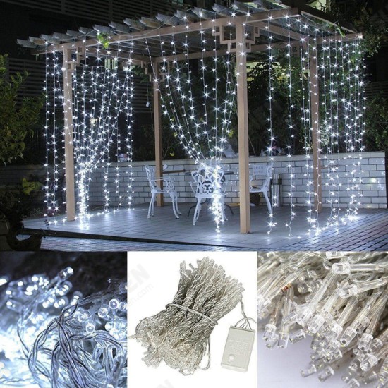 10x3M Outdoor 1000 LED Curtain Christmas Fairy Light String Wedding Christmas Holiday Decor AC220V