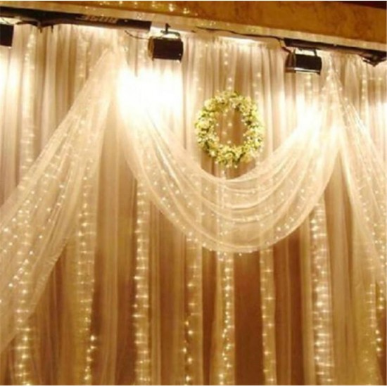10x3M Outdoor 1000 LED Curtain Christmas Fairy Light String Wedding Christmas Holiday Decor AC220V
