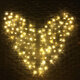 128 LED Heart-Shape Fairy String Curtain Light Valentine's Day Wedding Christmas Decor