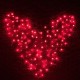 128 LED Heart-Shape Fairy String Curtain Light Valentine's Day Wedding Christmas Decor