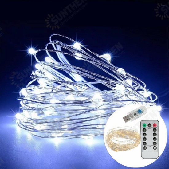 12M 100LED 8 Modes String Light USB Holiday Lights Decorative Lamp for Home Indoor Party Wedding Garland Christmas Decorations Clearance Lights