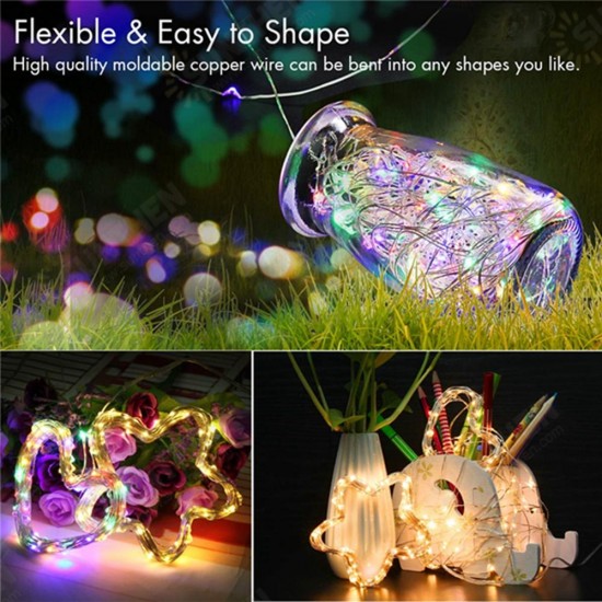 12M 100LED 8 Modes String Light USB Holiday Lights Decorative Lamp for Home Indoor Party Wedding Garland Christmas Decorations Clearance Lights