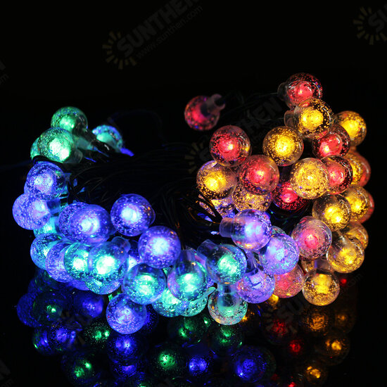 12M 8 Modes 100LED Solar String Light Crystal Ball Fairy Lamp Wedding Holiday Home Party Christmas Tree Decoraions Lights