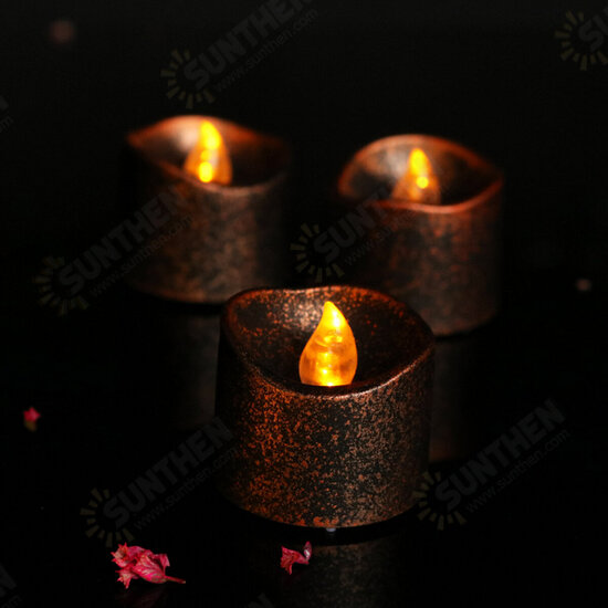 12PCS Christmas Halloween Flameless Candles LED Tea Lights Battery Operated Deco