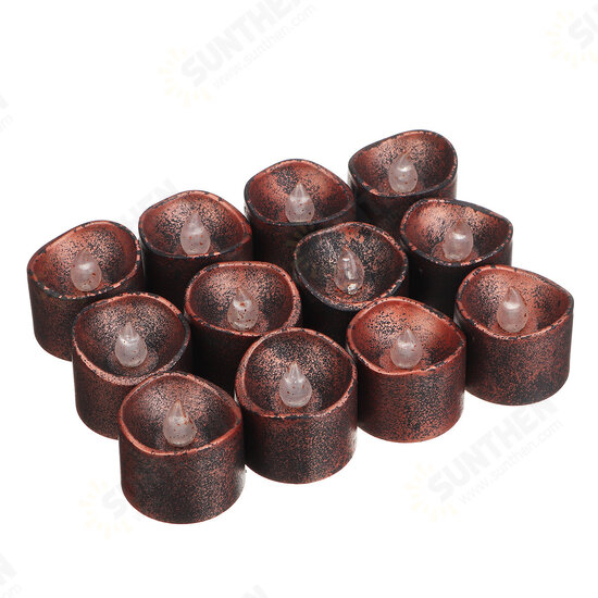 12PCS Christmas Halloween Flameless Candles LED Tea Lights Battery Operated Deco 12PCS Christmas Halloween Flameless Candles LED Tea Lights Battery Operated Deco
