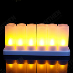 12PCS Flameless LED Candle Light Rechargeable Flickering Tea Lamp for Birthday Party US Plug AC110V 12PCS Flameless LED Candle Light Rechargeable Flickering Tea Lamp for Birthday Party US Plug AC110V