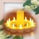 12PCS Flameless LED Candle Light Rechargeable Flickering Tea Lamp for Birthday Party US Plug AC110V
