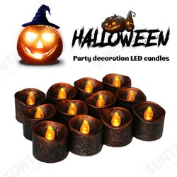 12PCS Halloween Battery Operated Party Decoration Electronic Flickering LED Candle Lamp Yellow 12PCS Halloween Battery Operated Party Decoration Electronic Flickering LED Candle Lamp Yellow