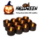 12PCS Halloween Battery Operated Party Decoration Electronic Flickering LED Candle Lamp Yellow