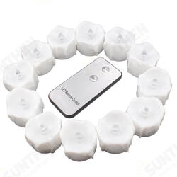 12PCS LED Flickering Candle Tea Light With Remote Control for Home Garden Balcony Decor 12PCS LED Flickering Candle Tea Light With Remote Control for Home Garden Balcony Decor