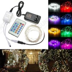 12V 10M 100LED Silver Wire Christmas String Fairy Light Remote Controller with Adapter 12V 10M 100LED Silver Wire Christmas String Fairy Light Remote Controller with Adapter