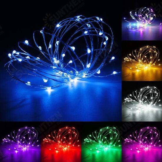 12V 10M 100LED Silver Wire Christmas String Fairy Light Remote Controller without Adapter