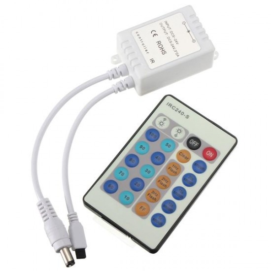 12V 10M 100LED Silver Wire Christmas String Fairy Light Remote Controller without Adapter