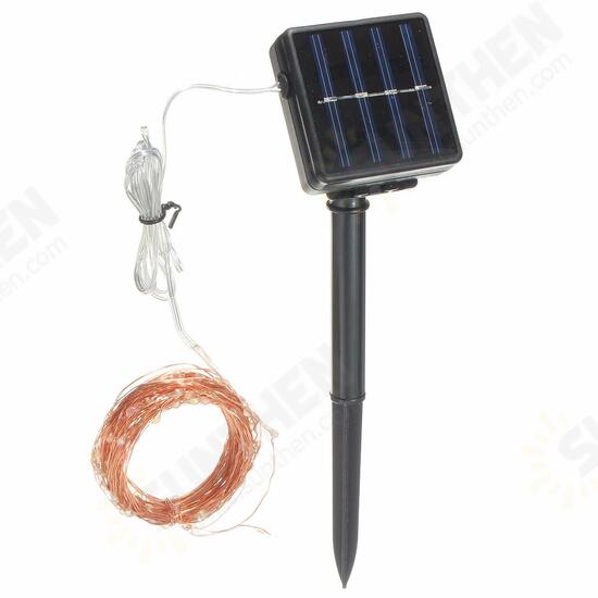 13M 120LED Solar Copper String Fairy Light Wedding Party Christmas Garden Outdoor Lamp IP67