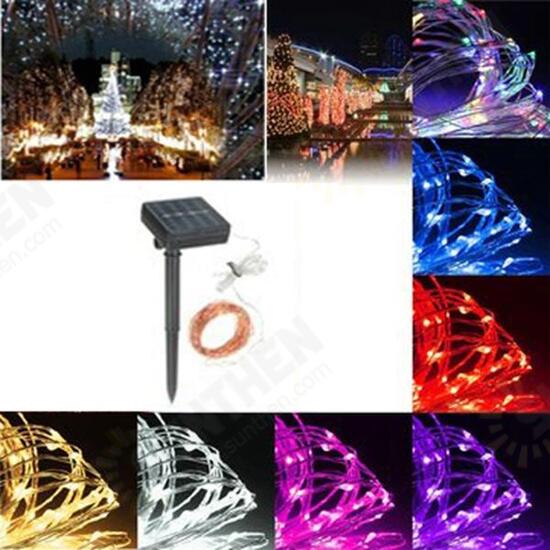 13M 120LED Solar Copper String Fairy Light Wedding Party Christmas Garden Outdoor Lamp IP67 13M 120LED Solar Copper String Fairy Light Wedding Party Christmas Garden Outdoor Lamp IP67