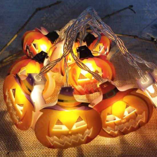 1.5/3/4.5M Halloween Hanging Pumpkin String Lights Party House Decoration