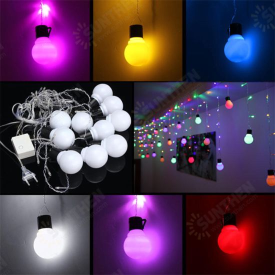 1.5M 10 Ball Bulb LED Fairy String Light Wedding Party Christmas Lamp Xmas Decor