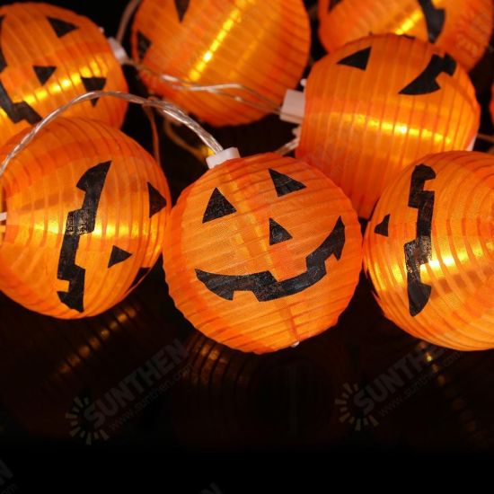 1.5M 4M Halloween Pumpkin Lantern Warm White LED String Light Night Lamp Festival Home Party Decors