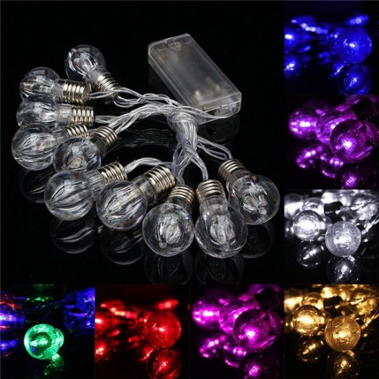 1.5M Colorful 10 LED Battery String Lights Bulbs Lamps Garden Wedding Party Fairy Christmas Decor
