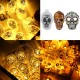 1.5M/3M 10/20LED Halloween Skull LED String Fairy Light Ornament Decor Party Home