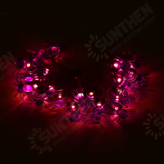 1.5M/3M Halloween LED Spider String Fairy Light Party Night Hanging Lamp Home Decor