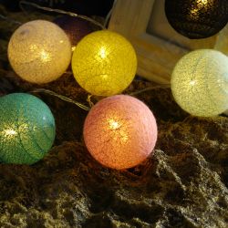 1.5m 10 Balls LED String Lights Ball Bulb Fairy Outdoor Garden Party Lamp Colorful Christmas Decor 1.5m 10 Balls LED String Lights Ball Bulb Fairy Outdoor Garden Party Lamp Colorful Christmas Decor