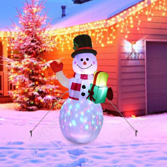 1.5m Inflatable Snowman Night Light Figure Outdoor Garden Toys Inflatable Christmas Party Decorations New Year