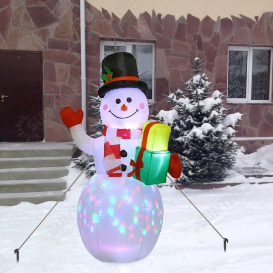 1.5m Inflatable Snowman Night Light Figure Outdoor Garden Toys Inflatable Christmas Party Decorations New Year