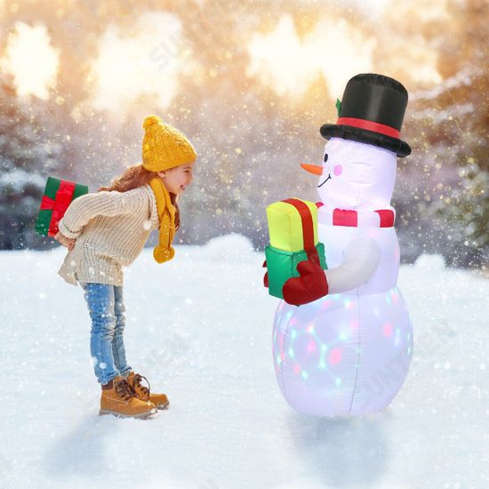 1.5m Inflatable Snowman Night Light Figure Outdoor Garden Toys Inflatable Christmas Party Decorations New Year