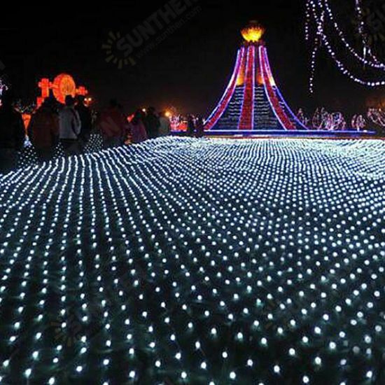 1.5x1.5M/2x3M/4x6M LED Net Mesh Fairy String Light Outdoor Garden Curtain Lamp Christmas Festival Decor 220-240V Christmas Decorations Clearance Light