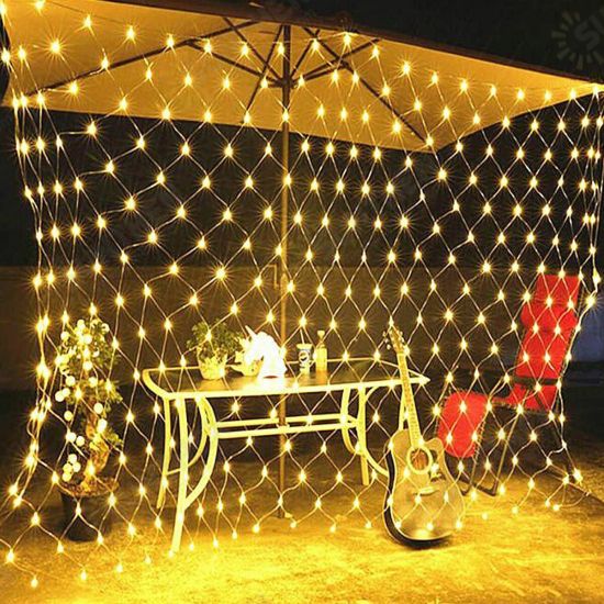 1.5x1.5M/2x3M/4x6M LED Net Mesh Fairy String Light Outdoor Garden Curtain Lamp Christmas Festival Decor 220-240V Christmas Decorations Clearance Light