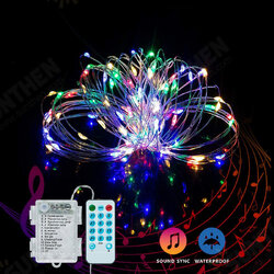 16.4FT/32.8FT 50/100LED Music LED String Light Battery Powered Waterproof Remote Control Home Party Lamp Decor 16.4FT/32.8FT 50/100LED Music LED String Light Battery Powered Waterproof Remote Control Home Party Lamp Decor