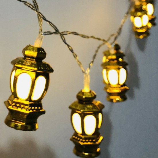 1.65M 10 Lights Stereo Palaces Lamp LED Eid Mubarak Decorative String Lights Ramadan Kareem Decoration Accessories Muslims Islam